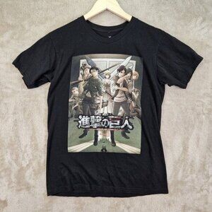 Attack On Titan Season 3 Ripple Junction Graphic T-Shirt Black Anime Men's Sz M